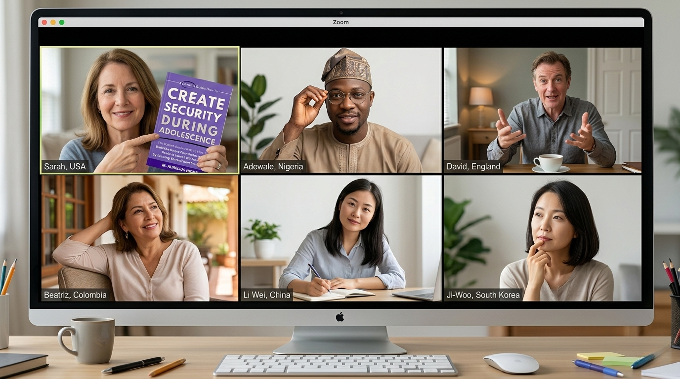 Parents from around the world on a ParentWise community Zoom call